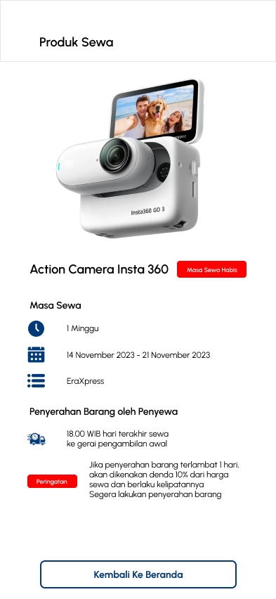 Action Camera Insta 360 Go 3 - contoh desain aplikasi UI UX untuk freelance designer