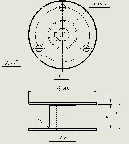 เขียนแบบวิศวกรรมและออกแบบโครงสร้าง - Tupe pump for 3D model - 4