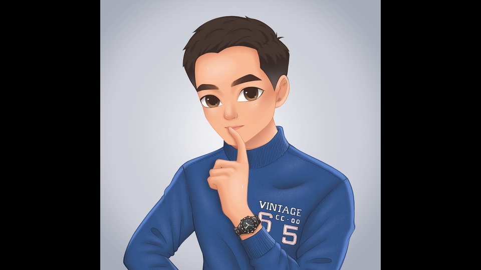 วาดภาพเหมือน Portrait - **ลดราคา 15%** รูปวาดของคุณในสไตล์การ์ตูน Portrait น่ารักๆ (Digital Art) ^^ - 15