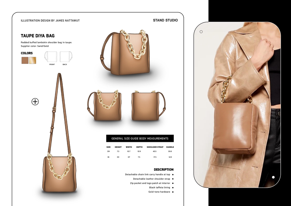 วาด/ออกแบบแพทเทิร์นเสื้อผ้า - รับออกแบบกระเป๋า / ลวดลายบนกระเป๋า Monogram ( Bags Design Accessory / Flat Sketches ) - 31