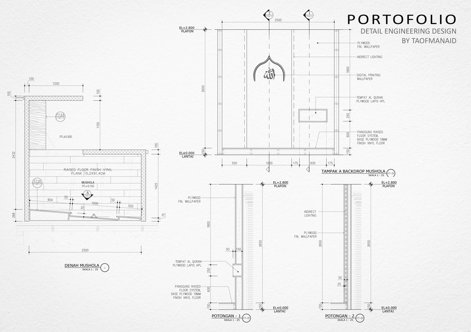 CAD Drawing - Jasa Drafter Arsitektur-Interior-struktur (CAD  Drawing)  - 18