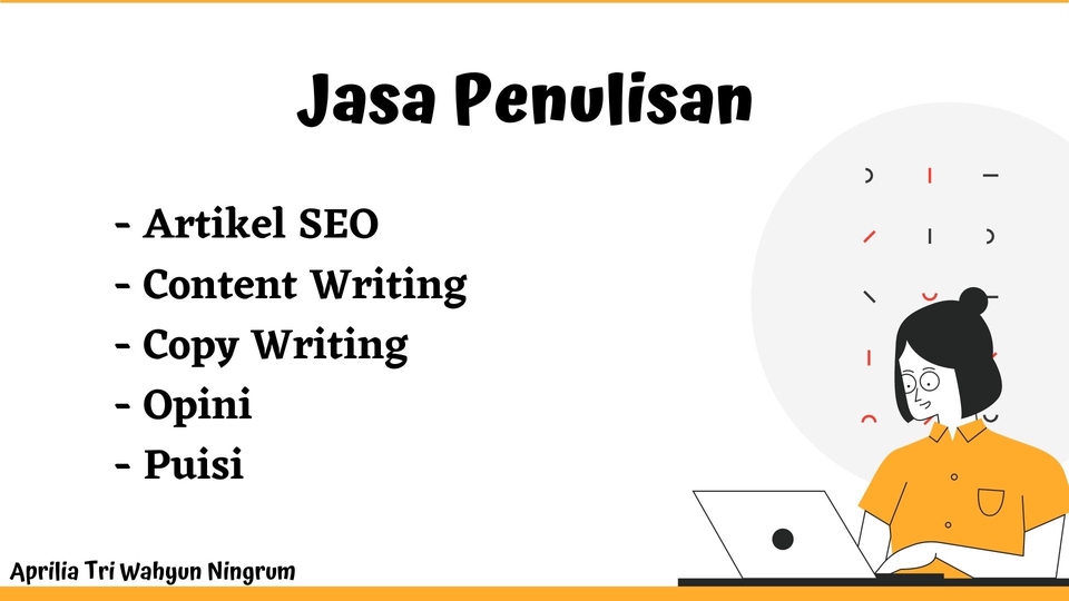 Penulisan Konten - Jasa Penulis Artikel SEO, Copy Writing, Opini dan Puisi - 1