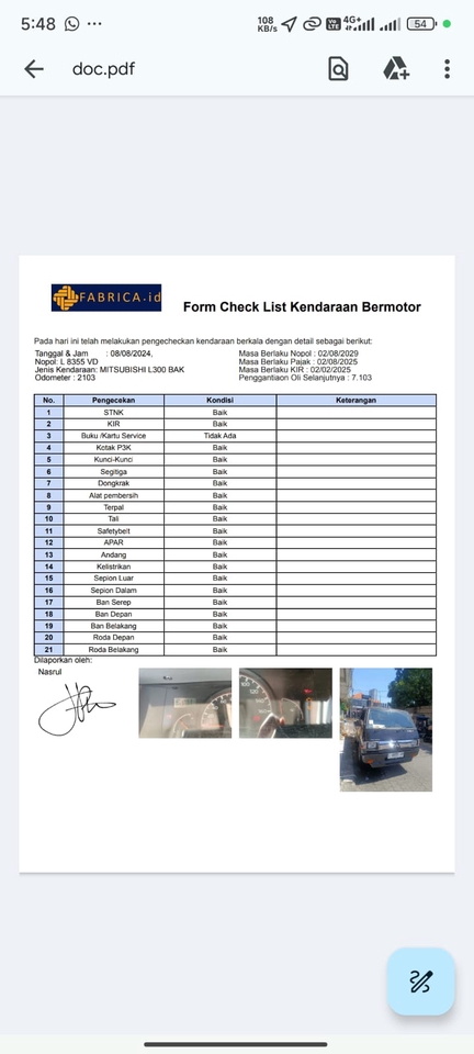 Aplikasi Desktop - Appsheet - Checklist Kendaraan Bermotor (dengan report PDF) - 6