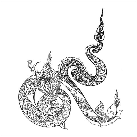 วาดภาพประกอบ - รับออกแบบลาย "พญานาค" ในรูปแบบลายเส้น คงเอกลักษณ์ - 6