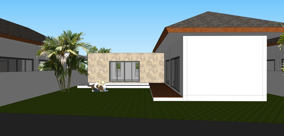 3D Perspective - ขึ้นโมเดลอาคาร 3 มิติ ด้วยโปรแกรม Sketchup - 16
