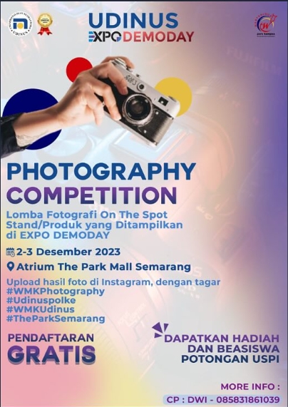 Lomba fotografi on the spot di expo demoday, dapatkan hadiah beasiswa dan potongan uspi.