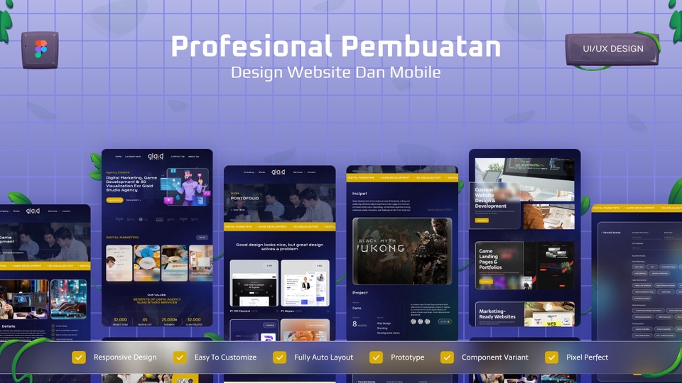 Profesional Pembuatan Design Website & Mobile
