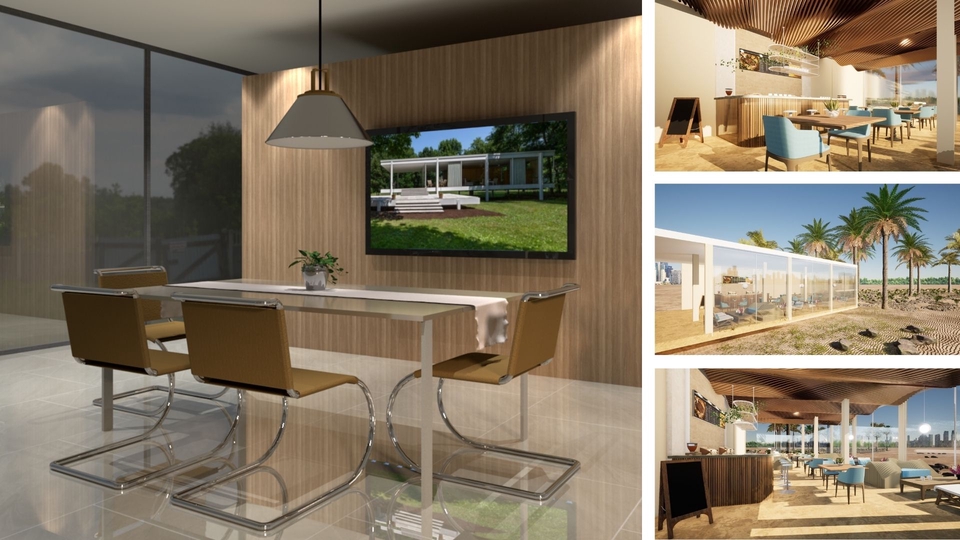 3D Perspective - ภาพผลงานออกแบบตกแต่งภายในและภายนอก 3d perspective photo/video walkthrough/panorama  - 4