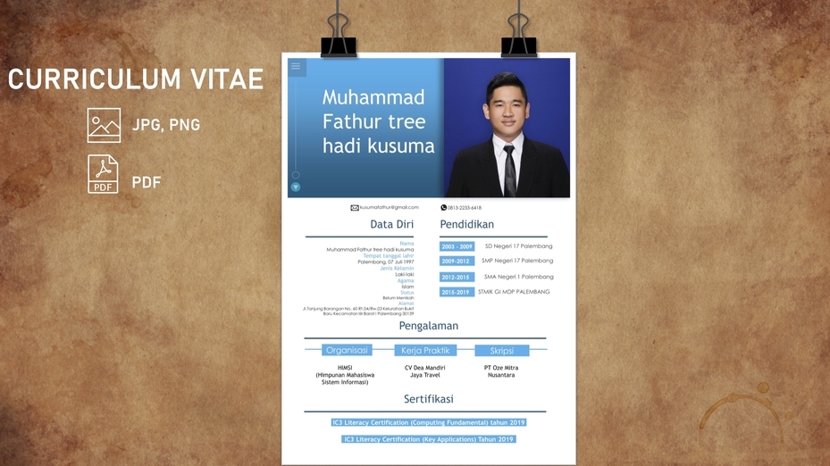 Portfolio & Resume - Desain CV (Curriculum Vitae) Atau Resume Menarik & Profesional - 4