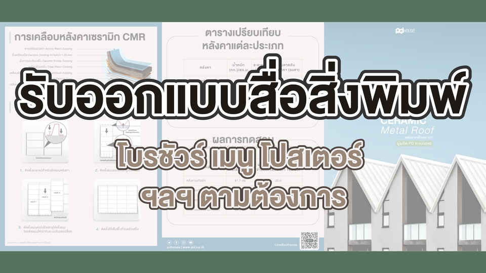 สื่อสิ่งพิมพ์และนามบัตร - สื่อสิ่งพิมพ์ โบรชัวร์ โปสเตอร์ส่งเสริมการขาย เมนู ฯลฯ - 1
