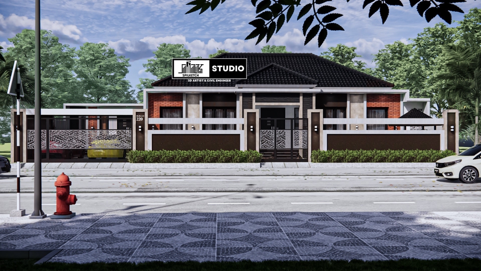 3D & Perspektif - Gambar Kerja, Gambar 3D Modelling Rendering, Gambar Struktur dan Gambar IMB - 1