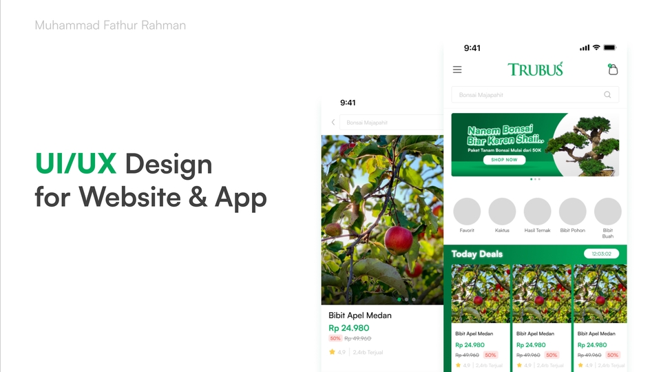 Jasa UI/UX Design untuk Website, Mobile App & Desktop Aplikasi - Clean Minimalist UI/UX Design Untuk E-Commerce, Landing Page, Company Profile.