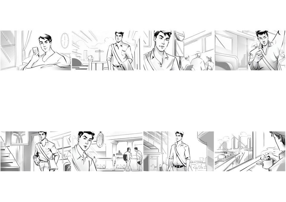 วาด/ออกแบบสตอรี่บอร์ด - Storyboard For Advertising. - 12