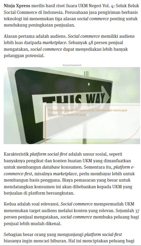 Gambar 'This Way' dengan latar belakang langit biru dan awan putih yang menandakan menuju kesuksesan melalui jasa penulisan konten di platform freelance.