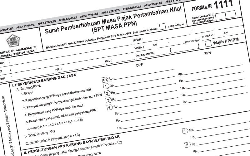 Akuntansi dan Keuangan - SPT Masa 1 hari jadi - 2