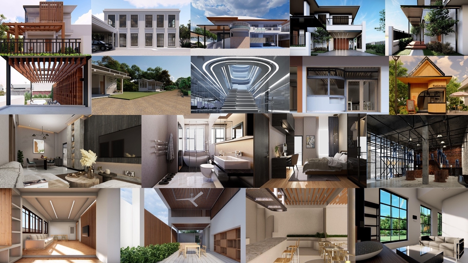 ออกแบบตกแต่งภายในและภายนอก - รับขึ้นโมเดล 3D สถาปัตยกรรม / เขียนแบบ / Render ทัศนียภาพภายนอกหรืภายในใน - 1