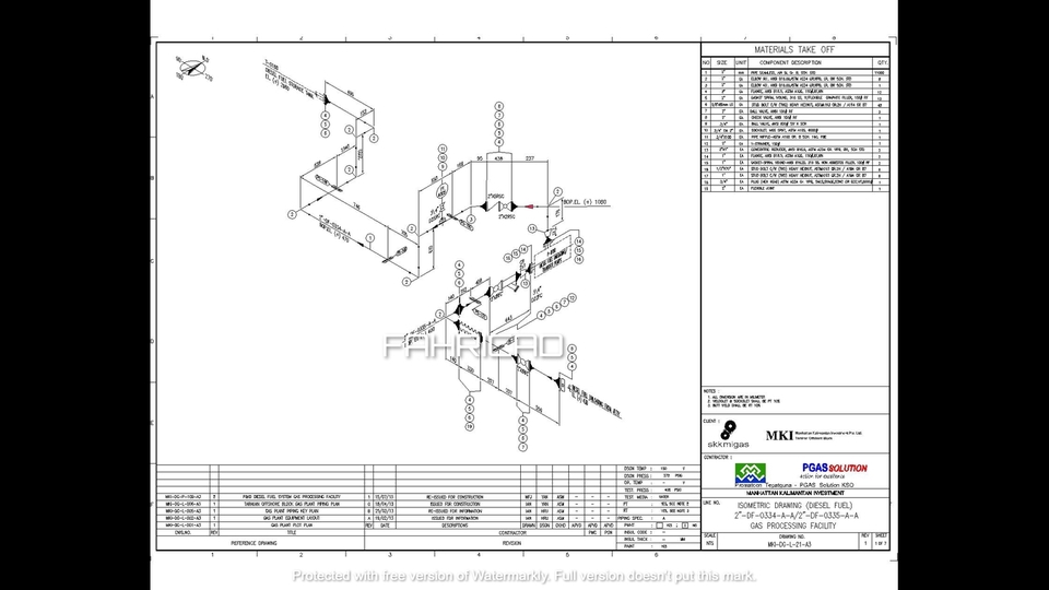 CAD Drawing - Pembuatan Gambar AutoCAd Isometrik + MTO ( Material Take Off ), Editing Piping Plan, juga P&ID - 15