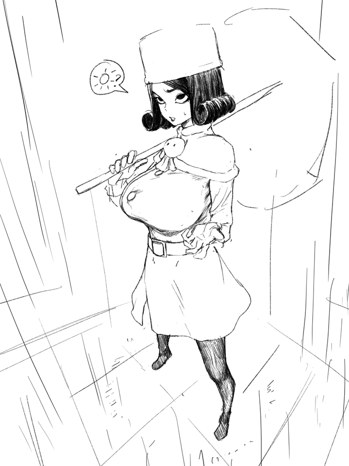 รับวาดรูปการ์ตูนหญิงสาวน่ารัก สไตล์มินิมอล ใส่ชุดอนิเมะ