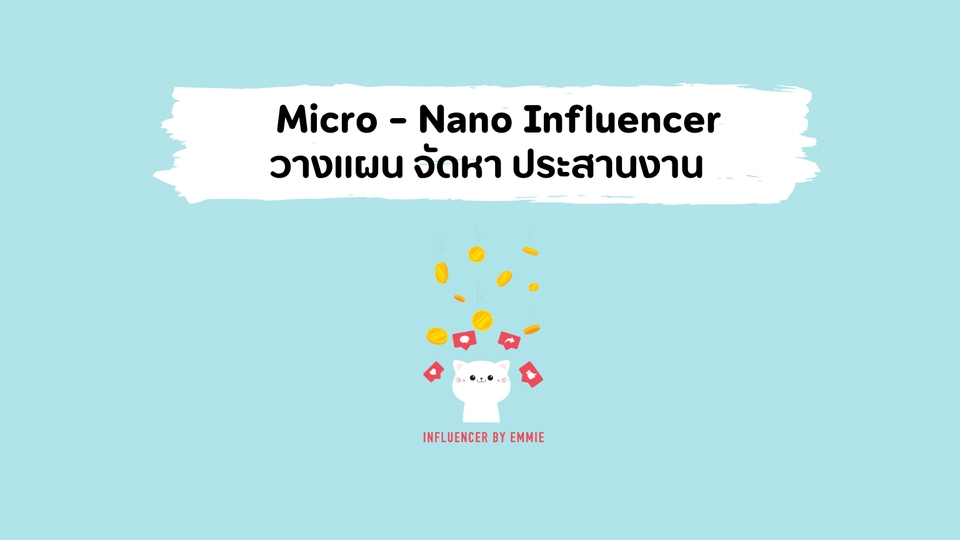 Influencer Marketing Plan - จัดหา ประสานงาน Micro - Nano Influencer บน Facebook, IG, Twitter, Tiktok - 1