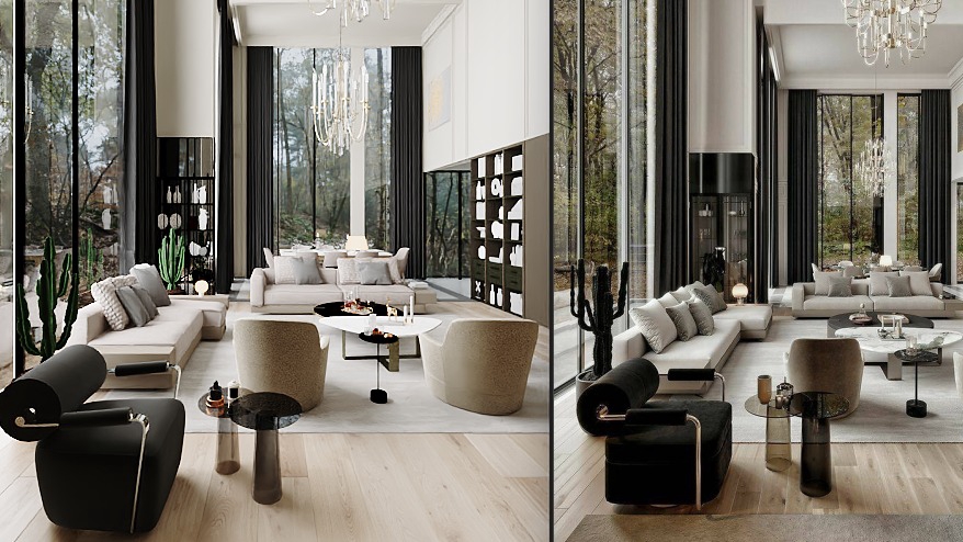 ออกแบบ perspective บ้านหรู 3 มิติ รับเรนเดอร์