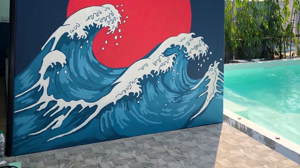 รับวาดภาพประกอบ wave illustration ภาพวาดทะเล digital painting รับวาดรูป รับวาดภาพดิจิตอลเพ้นท์