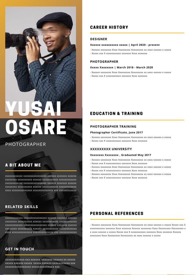 Portfolio & Resume - รับทำ Resume / CV ในแบบบ่งบอกสไลต์ความเป็นคุณ เพิ่มความเป็นมืออาชีพและความน่าเชื่อถือในการสมัครงาน - 8