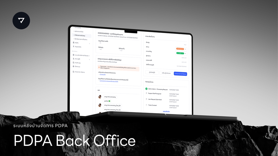 รับออกแบบ ui ux ออกแบบเว็บไซต์ ออกแบบ application  PDPA Back Office