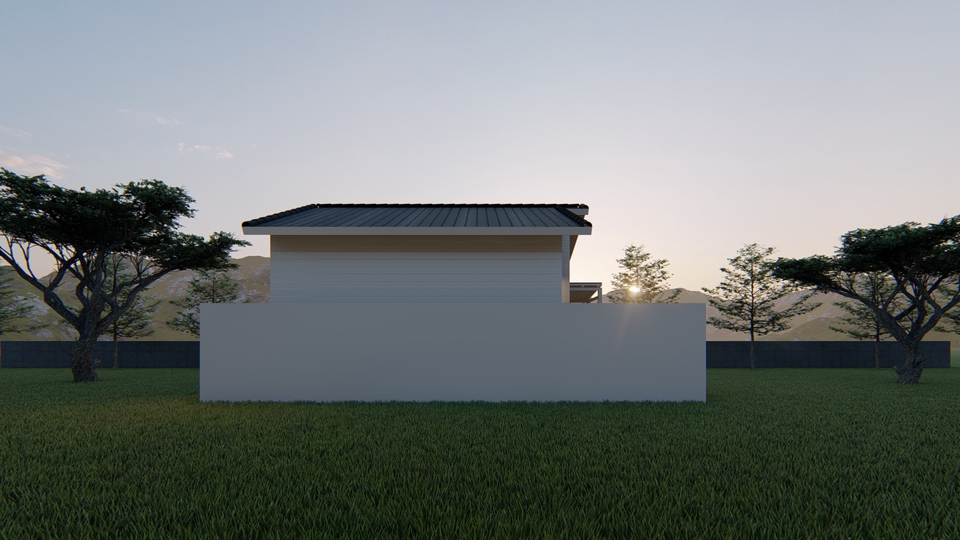 3D & Perspektif - Desain Rumah Bangunan Lengkap (Denah, 3D Eksterior dan Gambar Kerja) - 5