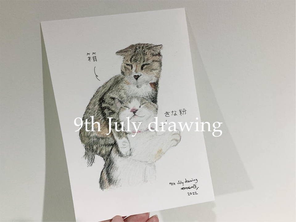 วาดภาพเหมือน Portrait - 9th July drawing : รับวาดภาพเหมือนสัตว์เลี้ยงตามสั่ง ภาพเหมือนสีไม้ - 18