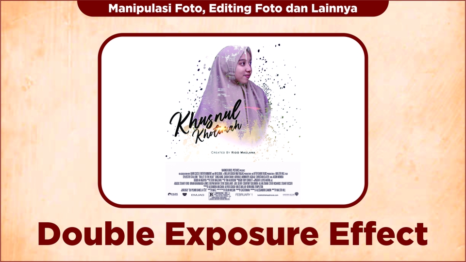 Jasa edit foto, photoshop, double exposure. Edit foto prewedding, wedding, produk. Ganti background foto online.  Hapus background, watermark.