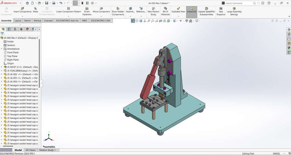 เขียนแบบวิศวกรรมและออกแบบโครงสร้าง - ออกแบบชิ้นงานด้วยโปรแกรม Solidworks 3D/2D - 4