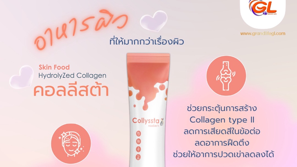 ออกแบบแบนเนอร์ facebook โปรโมทสินค้า ครีมบำรุงผิว คอลลาเจน