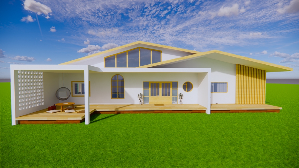 3D Perspective - รับวาดแบบ 3D ด้วยโปรแกรม Sketchup  - 5