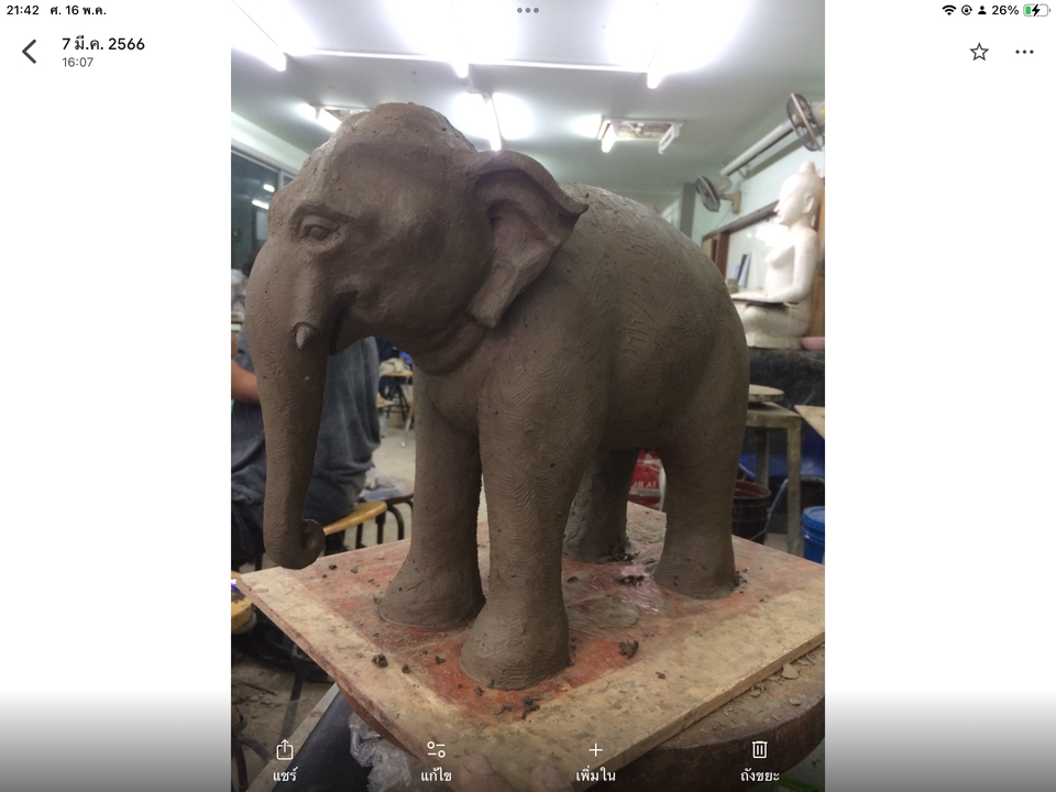 ของขวัญแฮนเมดช้างปูนปั้น สั่งทำของขวัญวันเกิด งานศิลปะแฮนด์เมด