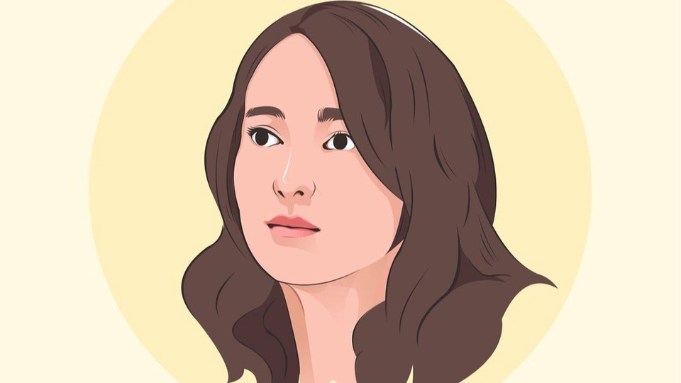 Gambar Potret - SIMPLE VECTOR WAJAH - 1