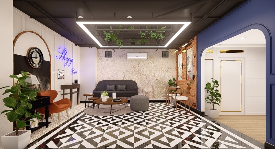 ออกแบบภายในร้านอาหาร ทำภาพ3D งานด่วน