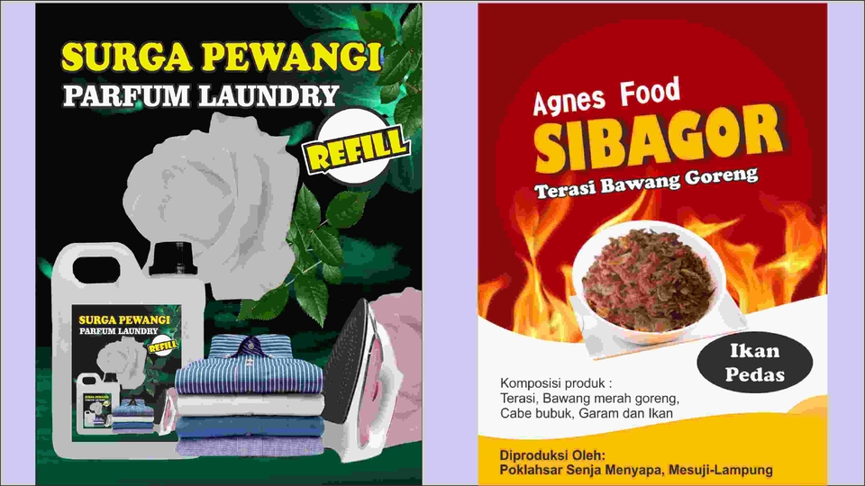 Jasa desain brosur untuk laundry dan sabun cuci pakaian dengan desain unik dan kreatif.