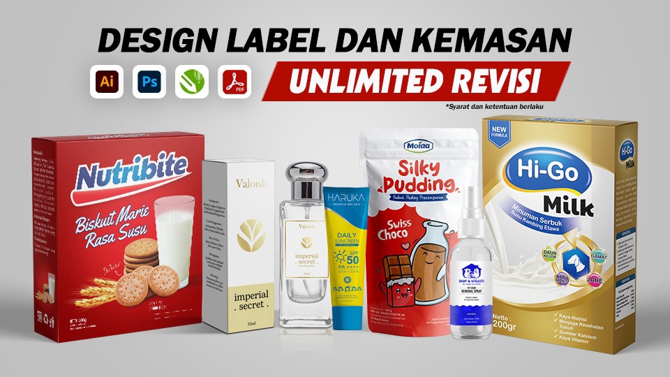 Label & Kemasan - UNLIMITED REVISI - DESAIN LABEL, PACKAGING, KEMASAN - 1