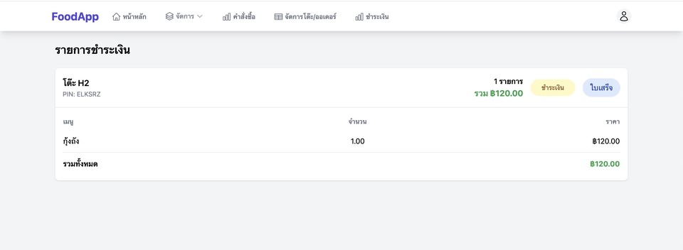 Web Development - Food System Ordering: ระบบสั่งอาหารด้วย QR Code - 8