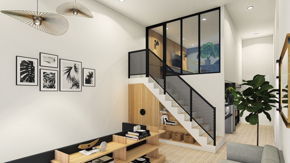 3D & Perspektif - Desain Interior (Lengkap dengan material asli) - 3D Visual, Render - 16