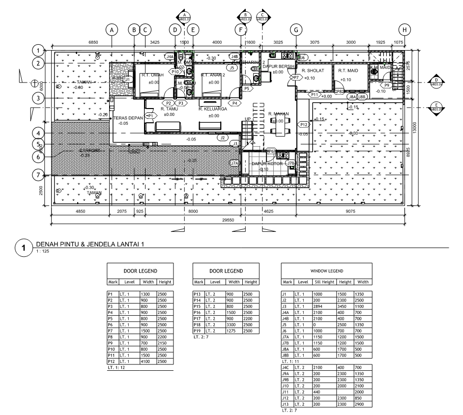 Jasa drafter autocad freelance desain denah rumah