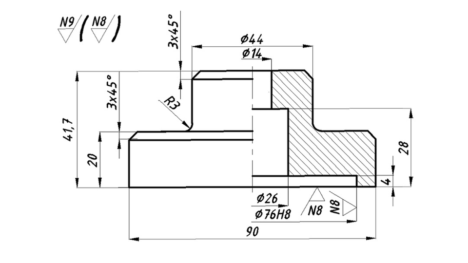 CAD Drawing - MENGGAMBAR 2D BAGIAN MEKANIK DENGAN AUTOCAD SOLIDWORKS REVISI TAK TERBATAS - 14