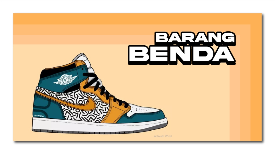 Ilustrasi Sepatu Sneakers dengan Desain Unik dan Warna Menarik, Jasa Desain Ilustrasi