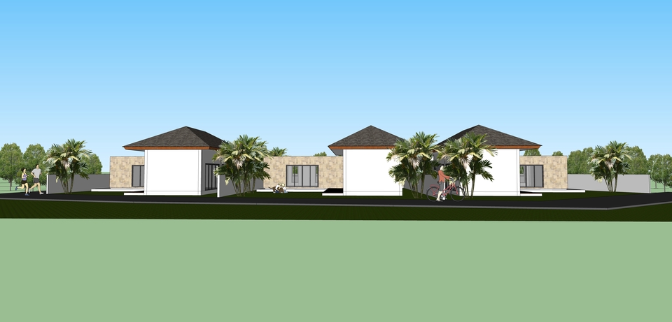 3D Perspective - ขึ้นโมเดลอาคาร 3 มิติ ด้วยโปรแกรม Sketchup - 13