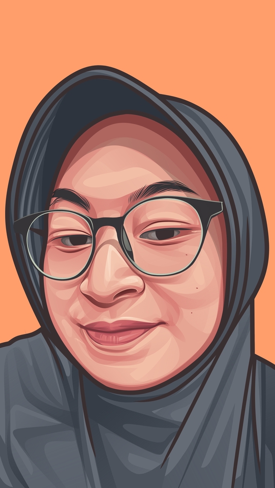 Gambar Potret - VECTOR PORTRAIT PASANGAN, 1 HARI JADI - 4