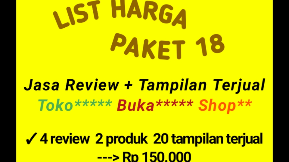 Memberi Review - jasa ulasan review dan tampilan produk terlihat terjual shopee, tokopedia, bukalapak - 1