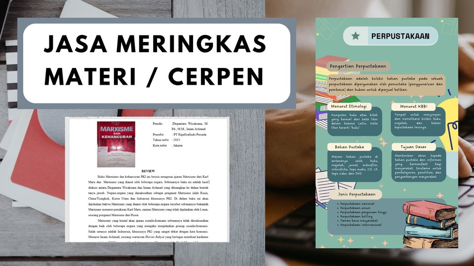Jasa Lainnya - Jasa Meringkas Materi | Cerpen | Tugas Kuliah dan Naskah Lainnya - 1
