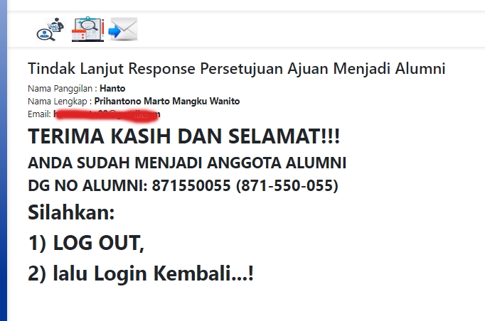 Jasa Pembuatan Website: Terima Kasih Dan Selamat, Anda Sudah Menjadi Anggota Alumni