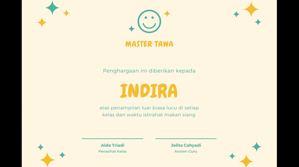 Jasa Lainnya di Desain Grafik - DESAIN SERTIFIKAT 1 HARI JADI