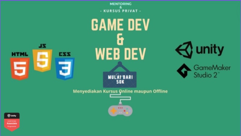 Kursus Online - Kursus Private dan Mentoring: Game dan Web Development - 1